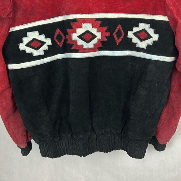 Vtg Echo Mountain Leather Bomber Style Jacket Coat MEX Sz 38, Mens S, Womens L - Picture 7 of 12